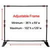 Party Decoratie 8x8ft Verstelbare bloemwandstand Pilaar frame Pographic Achtergrond Display Rack voor bruiloft glinsterende panelen achtergronden