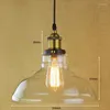 Pendant Lamps Loft Vintage Industiral Lights With Glass Lampshade Iron E27 Retro Hang Lamp Living Room Decoration Luminaire Suspension