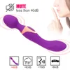 Magic Wand Body Massager Dubbele hoofdschok Clitoris Stimuleert seksspeelgoed voor vrouw voor vrouwen 10 snelheden krachtige grote vibrators