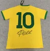 BRASIL 1970 jerseys bele 1998 retro Pele 10 PELE CLASSIC Carlos Romario Soccer Jersey S XXL camisa de futeboll