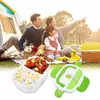 Servis upps￤ttningar Portable Electric Use Home Office Car Heat Lunch Box Thermostat Warmer Container Mini Rice Cooker