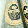 Gardinmärke högkvalitativt europeiskt guld silk broderat sovrum vardagsrum golv skuggning villa anpassad bröllop