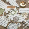 Enveloppe-cadeau 10packs / lot rétro papillon assorti des styles de fleurs en papier autocollants horloge horloge diy plantes étiquette de véhicule pour journal