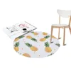 Tappeti Tappetini per sedia in velluto corallo stampato ananas Rotondi per soggiorno Camera da letto per bambini Area giochi Tappeti per esterni Tessili per la casa