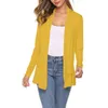 Women's Knits Autumn Cardigan Female Solid Ladies Long Sleeve Casual With Pocket Spring Cardigans Outwear