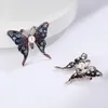 Brosches viennois emaljfjäril brosch färgglad strass imitation pärla insektsstift bankett julklappar tillbehör smycken