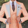 Ternos masculinos 2022 Chegada Azul claro Azul esbelto roupas homens para o noivo de lapeel no noivo Tuxedos trajes de hombre vestir elegantes blazers