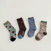 Kids Socks Children Simple Geometric Lines Kid Boy Fashion Plaid Cotton Sports Sweet Baby Girl Cute Bear Rabbit Stocking 221203