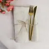 Table Napkin 4PCS 40x40cm Linen Napkins Natural Material Soft Durable For Dinning Party Wedding Decoration