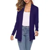 Women's Knits Autumn Cardigan Female Solid Ladies Long Sleeve Casual With Pocket Spring Cardigans Outwear