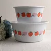 Soup Stock Pots Thickened Strawberry Popcorn Salad Soup Bowl Enamel Fruit Basin 221203