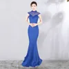 캐주얼 드레스 Corzzet Black Mesh Full Diamond Slim Mermaid Dress Elengant Sexy Night Club Evening Party Fishtail Banquet Vestidos