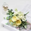 Simulation decoration rose bouquet wedding bride holding flowers wedding photography props home living room