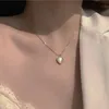 À la mode en forme de coeur pendentif collier opale chaîne brillant femmes 2022 tempérament bijoux tour de cou collier bijoux de mariage cadeaux