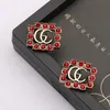 Luxury stud earring woman designer earrings double letters jewelry women 18k plated diamond Crystal Rhinestones Pearls Wedding Gifts