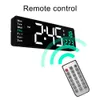 Wall Clocks Tamea Large LED Digital Clock Remote Control Temp Date Week Display Memory Table mounted Dual Electronic Alarms 221203