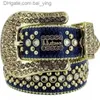 Designer BB Belt Simon Bälten för män Kvinnor Shiny Diamond Belt Black Blue White Multicolour med Bling Rhinestones As Gift Baiying