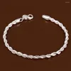 Gliederarmbänder 925 Sterling Silber Armband Personalisierte gedrehte Kette Frauen, um an der Hochzeit teilzunehmen, erregen Aufmerksamkeit