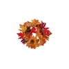 Fiori decorativi 36-60 cm Ghirlanda autunnale Natale Halloween Decorazione del Ringraziamento Ghirlanda Appeso a parete Foglia Zucca Pigna Bacche