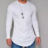 Men's T Shirts Autumn Winter Shirt Men Long Sleeve Male T-shirts Slims O-Neck Solid Clothing T-shirt Street Casual Cotton Pullover