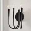 Lámpara de pared grande tradicional Edison bombilla LED vestíbulo interior iluminación lujo oro negro dormitorio porche espejo noche