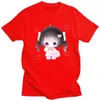 メンズTシャツかわいいピンクガールキャラクターハラジュクプリント短袖の夏の毎日のTシャツカジュアルラウンドネックコットンファッショントップ