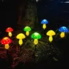 PCS LED utomhus solbelysning söt svamp form lysande trädgårdslampa för gräsmatta uteplats street dekoration