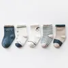 5 paires de chaussettes bébé nouveau-né bébé garçon chaussettes enfants pur coton Animal Design chaussettes douces pour enfants
