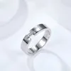Anneaux de mariage MSR3029 Hommes Femmes S925 Sterling Silver Moissanite Stone Ring Unisex Jewelry