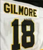 Dostosowany Vintage Happy Gilmore #18 Adam Sandler Hockey Jerseys 1996 Movie Jersey Black White Sched S-5xl