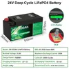 LiFePO4 24V 300Ah 200Ah 100Ah Batterie 6000 Cycles 25.6V 7680Wh 8S 200A BMS RV Chariot de golf Batterie au lithium rechargeable Aucune taxe