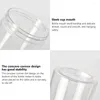 Bouteilles de stockage 5 couvercles en aluminium transparents 30ml-150ml, boîte en plastique à bouche ronde, bouteille de voyage à lèvres