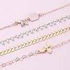 Anklets Bohemian Arrow Anklet Bracelet For Women Punk Metal Chain Beads Summer Beach Female Barefoot Leg Jewelry