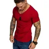 Camiseta de fitness de camisetas de fitness de fitness decote em vshirt de decote curto esportivo esportivo de camiseta slim slim camise