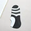 Men's Socks Spring And Summer Stripes Male Black White Casual Men Invisible