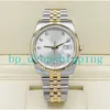 Classic Watch Men 36 mm Automatyczny ruch mechaniczny Silver Dial Watch zegarek ze stali nierdzewnej dwupiętrowe wodoodporne wodoodporne zegarki na rękę