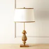 Table Lamps Retro Carved Solid Wood Bedside Lamp Simple Hand-painted Gold Foil Exquisite Atmospheric Living Room Study Lighting