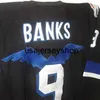 maglia da hockey Mens Vintage Movie Hawks Adam Banks maglie # 9 Black Stitched S-XXXL