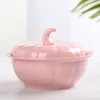 Soppa lager krukor pumpa hushållsrestaurang stor soppskål stor sked rosa keramiska bordsartiklar med lock kreativt soppskål nudel skål 221203