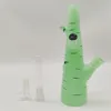 2022 9 pouces 3D Anime Cactus Crème Vert Épais OEM ODM Verre Bong Pipe À Eau Narguilé Bécher Tabac Fumer Barboteur Tuyaux De Fumée Bongs US Warehouse