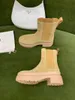 Designer Laureate Damenstiefel Marke Flamingos Love Arrow Medal Martin Boot Winter echtes Leder grobe High Heel Schuhe Luxus Desert Chunky Booties Box -KK013