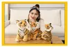 33 cm Simulation Tiger Puppe Ragdoll Kinder Urlaub Plüsch Spielzeug Zimmer Cartoon Dekoration Geburtstag Geschenk Tiger Jahr Kissen Plüschtier