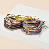 Charm Armbänder Boho Schmuck Wayuu Für Frauen Geflochtenes Herz CZ Armband Kreuz Pulseras Mujer Bohemian Einstellbare Mode