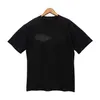 Camiseta Mens Letter Europ desginer Bordado Preto e Branco Clássicos Casual Summer Tops Masculino Feminino Redondo Mangas Curtas