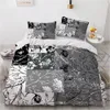 Bettwäsche-Sets Nordischer Stil Set Buntes Muster Quilt Deckenbezug Twin Queen King Size 220x240cm Heimtextilien 221206