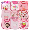 Bibs Burp Cloths 9pcs/set Baby Girl Boy Feeding Waterproof Apron Cartoon Towel Kids Toddler Dinner baberos Bandanas 221203