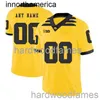 Stitched Mens Women Youth Custom Iowa Hawkeyes Yellow 2020 College Football Jersey XS-5XL 6XL