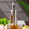 Herb Spice Araçları 200300500ml Açık Pişirme Baharat Yağ Şişesi Dispenser Sos Şişe Paslanmaz Cam Depolama Şişeleri Mutfak için Ölçekli 221203