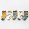 5 paires de chaussettes bébé nouveau-né bébé garçon chaussettes enfants pur coton Animal Design chaussettes douces pour enfants