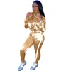 Kvinnors träningsdräkter jogging kostymer för kvinnor reflekterande randig lapptäckerock blyertsbyxa svett matchande uppsättningar höst 2 pc set